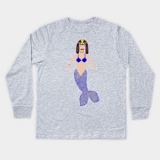 Cleopatra as a Mermaid Fantasy Art Kids Long Sleeve T-Shirt